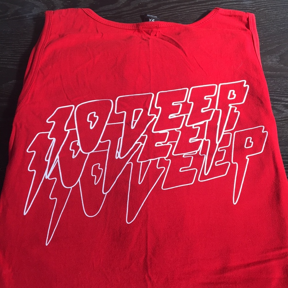 10 Deep Red Tank Top 2XL